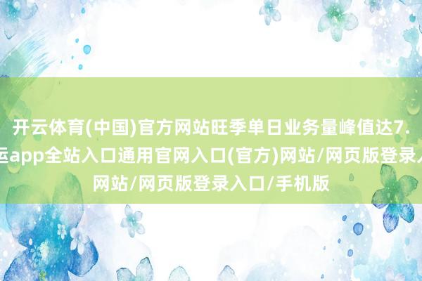 开云体育(中国)官方网站旺季单日业务量峰值达7.77亿件-开运app全站入口通用官网入口(官方)网站/网页版登录入口/手机版